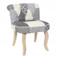 Fauteuil Patchwork Design "Eleonor" 68cm Gris|Fauteuil / Chauffeuse|Paris Prix