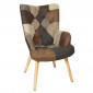Fauteuil Patchwork "Helsinki" 100cm Marron|Fauteuil / Chauffeuse|Paris Prix
