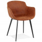 Fauteuil Design en Velours "Massimo" 80cm Marron|Fauteuil / Chauffeuse|Paris Prix