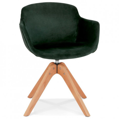 Fauteuil Design "Laurie" 80cm Vert & Naturel|Fauteuil / Chauffeuse|Paris Prix