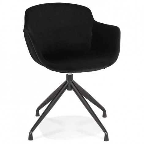 Fauteuil Design en Velours "Loana" 80cm Noir|Fauteuil / Chauffeuse|Paris Prix