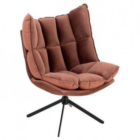 Fauteuil Relax sur Pied "Coussin" 92cm Marron Rouille|Fauteuil / Chauffeuse|Paris Prix