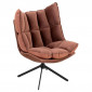 Fauteuil Relax sur Pied "Coussin" 92cm Marron Rouille|Fauteuil / Chauffeuse|Paris Prix