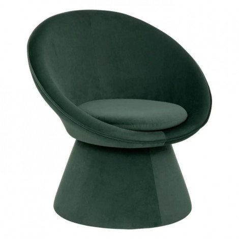 Fauteuil Design en Velours "Plopi" 76cm Vert Cèdre|Fauteuil / Chauffeuse|Paris Prix