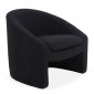Fauteuil Tissu Bouclette "Steve" 83cm Noir|Fauteuil / Chauffeuse|Paris Prix