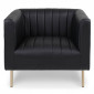 Fauteuil Design "Taylor" 84cm Noir|Fauteuil / Chauffeuse|Paris Prix