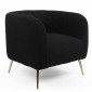 Fauteuil Design Bouclette "Reuben" 75cm Noir|Fauteuil / Chauffeuse|Paris Prix