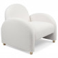 Fauteuil Club Bouclette "Jenna" 85cm Blanc|Fauteuil / Chauffeuse|Paris Prix
