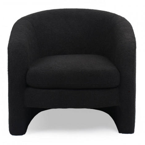 Fauteuil Arrondi Bouclette "Herschel" 82cm Noir|Fauteuil / Chauffeuse|Paris Prix