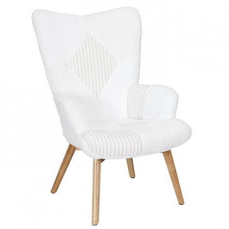 Fauteuil Patchwork "Helsinki" 100cm Blanc|Fauteuil / Chauffeuse|Paris Prix