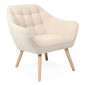 Fauteuil Scandinave Bouclette "Taon" 83cm Beige|Fauteuil / Chauffeuse|Paris Prix