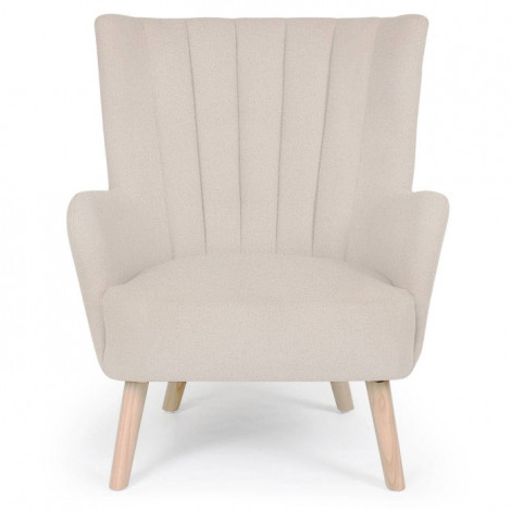 Fauteuil Scandinave Bouclette "Jay" 94cm Beige|Fauteuil / Chauffeuse|Paris Prix
