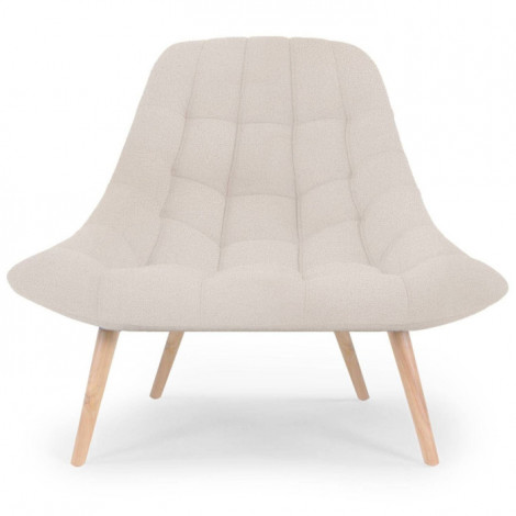 Fauteuil Scandinave Bouclette "Johan" 102cm Beige|Fauteuil / Chauffeuse|Paris Prix