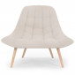 Fauteuil Scandinave Bouclette "Johan" 102cm Beige|Fauteuil / Chauffeuse|Paris Prix