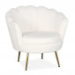 Fauteuil Design Bouclette "André" 80cm Crème|Fauteuil / Chauffeuse|Paris Prix