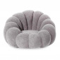 Fauteuil Design Coquillage "Bouclette" 98cm Gris|Fauteuil / Chauffeuse|Paris Prix