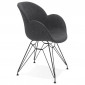 Fauteuil Design Tissu "Kapt" 85cm Gris Foncé|Fauteuil / Chauffeuse|Paris Prix