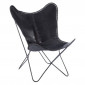 Fauteuil Design en Cuir "Papillon" 92cm Noir|Fauteuil / Chauffeuse|Paris Prix