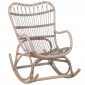 Fauteuil à Bascule en Rotin "Washi" 110cm Gris|Fauteuil / Chauffeuse|Paris Prix