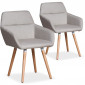 Lot de 2 Fauteuils Scandinaves "Dorcy" 82cm Beige|Fauteuil / Chauffeuse|Paris Prix