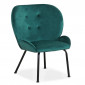 Fauteuil Design en Velours "Giovanni" 86cm Vert|Fauteuil / Chauffeuse|Paris Prix
