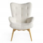 Fauteuil Design Capitonné "Salomé" 92cm Beige|Fauteuil / Chauffeuse|Paris Prix