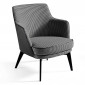 Fauteuil Design en Tissu "Pied de Poule" 82cm Noir|Fauteuil / Chauffeuse|Paris Prix