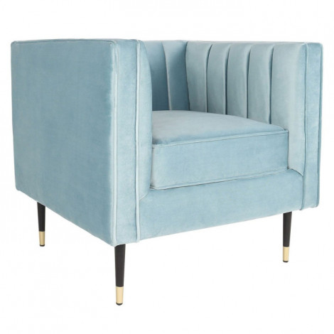 Fauteuil Design en Velours "Goya" 76cm Bleu|Fauteuil / Chauffeuse|Paris Prix