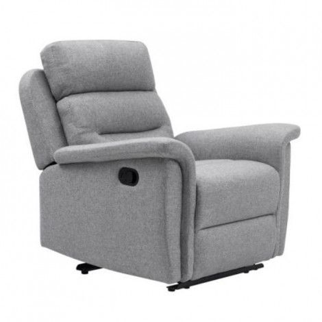 Fauteuil de Relaxation Tissu "Kato" 100cm Gris|Fauteuil / Chauffeuse|Paris Prix