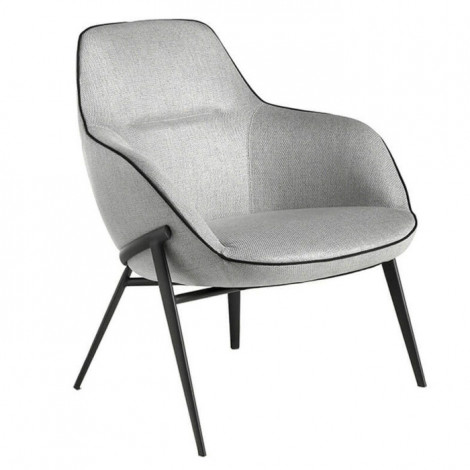 Fauteuil Design en Tissu "Nouas" 84cm Gris|Fauteuil / Chauffeuse|Paris Prix