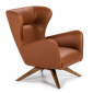 Fauteuil Design Pivotant "Badon" 90cm Marron|Fauteuil / Chauffeuse|Paris Prix