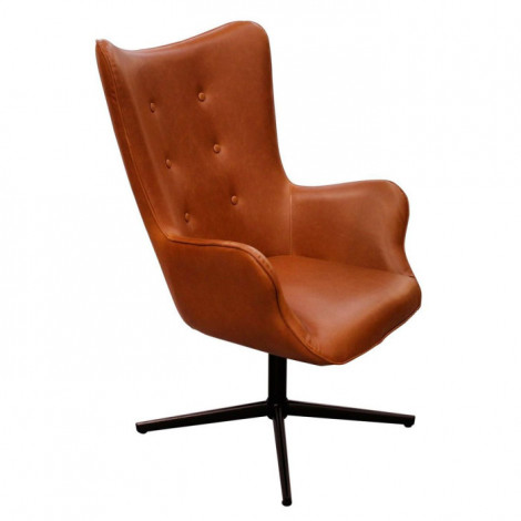 Fauteuil Pivotant Design "Helsinki" 107cm Marron|Fauteuil / Chauffeuse|Paris Prix