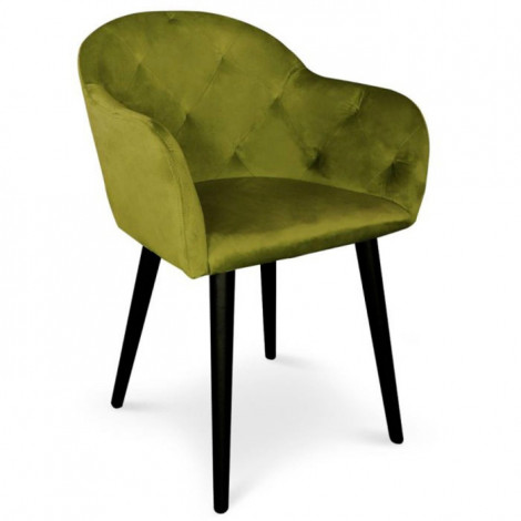 Fauteuil Design en Velours "Glany" 81cm Kaki|Fauteuil / Chauffeuse|Paris Prix