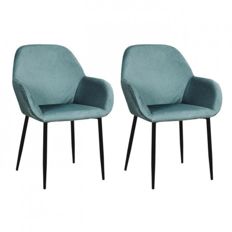 Lot de 2 Fauteuils Design "Giulia" 85cm Bleu Canard|Fauteuil / Chauffeuse|Paris Prix