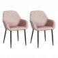 Lot de 2 Fauteuils Design "Giulia" 85cm Rose|Fauteuil / Chauffeuse|Paris Prix