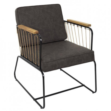 Fauteuil Design "Benson" 79cm Marron|Fauteuil / Chauffeuse|Paris Prix