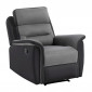 Fauteuil de Relaxation "Kato" 100cm Noir & Gris|Fauteuil / Chauffeuse|Paris Prix