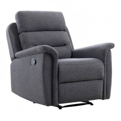 Fauteuil de Relaxation Tissu "Kato" 100cm Gris Foncé|Fauteuil / Chauffeuse|Paris Prix