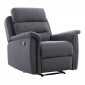 Fauteuil de Relaxation Tissu "Kato" 100cm Gris Foncé|Fauteuil / Chauffeuse|Paris Prix