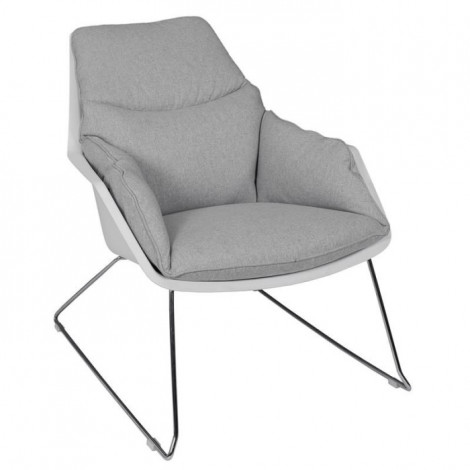 Fauteuil en Tissu Design "Mora" 93cm Gris|Fauteuil / Chauffeuse|Paris Prix