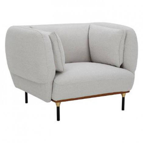 Fauteuil Design "Isée" 113cm Gris Clair|Fauteuil / Chauffeuse|Paris Prix