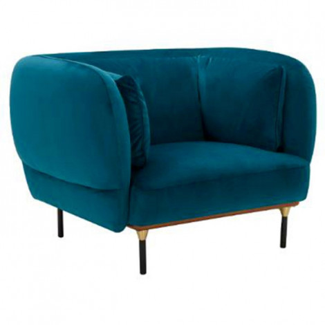 Fauteuil Design "Isée" 113cm Bleu Canard|Fauteuil / Chauffeuse|Paris Prix