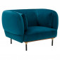 Fauteuil Design "Isée" 113cm Bleu Canard|Fauteuil / Chauffeuse|Paris Prix