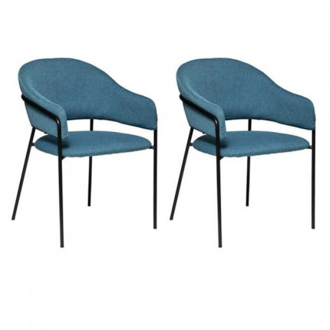 Lot de 2 Fauteuils Design "Siron" 81cm Bleu Canard|Fauteuil / Chauffeuse|Paris Prix