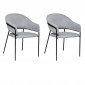 Lot de 2 Fauteuils Design "Siron" 81cm Gris Galet|Fauteuil / Chauffeuse|Paris Prix