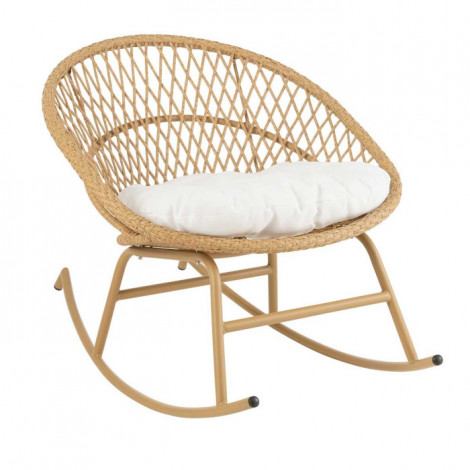Fauteuil à Bascule Design "Zayo" 107cm Beige|Fauteuil / Chauffeuse|Paris Prix