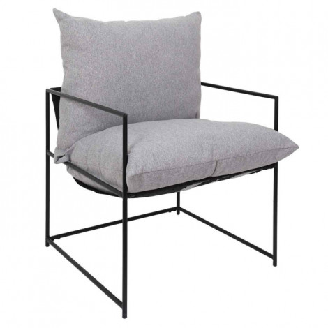 Fauteuil Design "Jonas" 62cm Gris & Noir|Fauteuil / Chauffeuse|Paris Prix