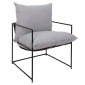 Fauteuil Design "Jonas" 62cm Gris & Noir|Fauteuil / Chauffeuse|Paris Prix