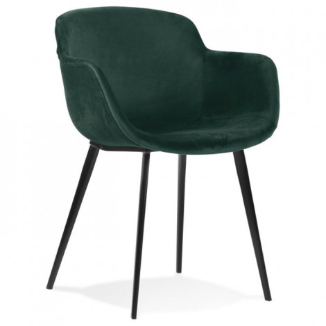 Fauteuil Design en Velours "Javier" 80cm Vert|Fauteuil / Chauffeuse|Paris Prix