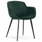 Fauteuil Design en Velours "Javier" 80cm Vert|Fauteuil / Chauffeuse|Paris Prix